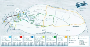 Karte der Thalasso Kurwege auf Baltrum.