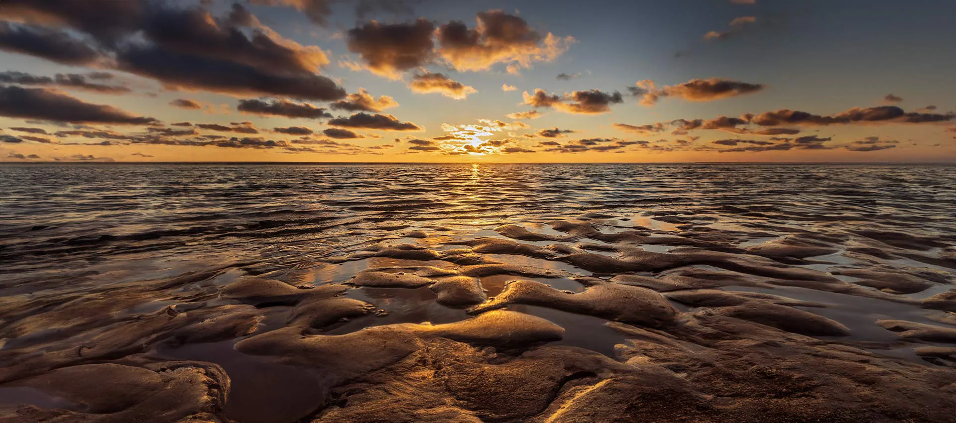 Das Wattenmeer mit dem Schlickboden.